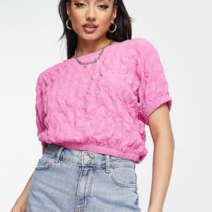 JDY Cropped textured blouse